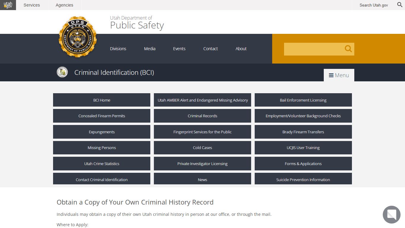 Obtain a Copy of Your Own Criminal History Record - DPS